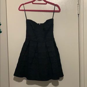 Black strapless dress
